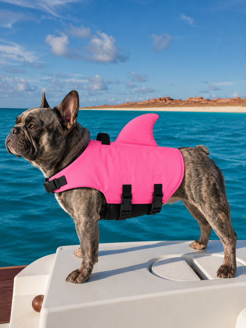 Shark Fin Dog Flotation Vest with Top Lift Handle